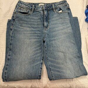 pacsun medium wash cropped straight jeans size 27